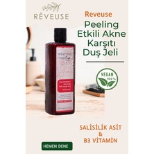 Reveuse Peeling Etkili Akne Karşıtı Salisilik Asit & B3 Vitamin Duş Jeli 400ML