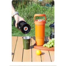 Lindsey Lucky Shop Taşınabilir El Tipi Tek Tuşla Açılan Kapak 316 Paslanmaz Çelik Yalıtım Fincanı Kahve Fincanı Büyük Kapasiteli Içme Fincanı 770ML/900ML (Yurt Dışından)