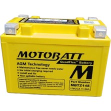 Motobatt Quadflex 4 Kutup 12V 11,5 Ah 190 cc Akü MBTZ14S