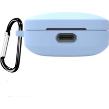 Gpack Xiaomi Redmi Buds 6 Active Kılıf Model Uyumlu Mat Silikon Soft Kancalı Sf7 Mavi