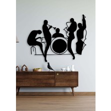 Artroya - Soul Of Jazz Metal Duvar Müzik  Tablosu - Ev Ofis Dekorasyonu - 70 x 55 - cm - Siyah - MÜZIK-050