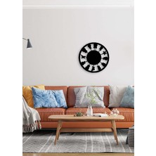 Artroya - Guitar Circle Metal Duvar Müzik  Tablosu - Ev Ofis Dekorasyonu - 61 x 61 - cm - Siyah - MÜZIK-054