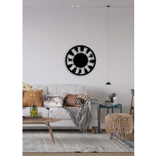 Artroya - Guitar Circle Metal Duvar Müzik  Tablosu - Ev Ofis Dekorasyonu - 61 x 61 - cm - Siyah - MÜZIK-054