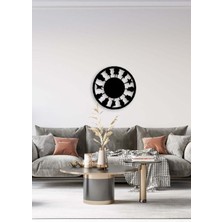 Artroya - Guitar Circle Metal Duvar Müzik  Tablosu - Ev Ofis Dekorasyonu - 61 x 61 - cm - Siyah - MÜZIK-054