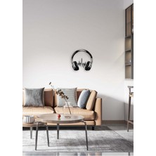 Artroya - Listen The Rhythm Metal Duvar Müzik  Tablosu - Ev Ofis Dekorasyonu - 46 x 46 - cm - Siyah - MÜZIK-089