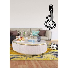 Artroya - Picasso Gitar Metal Duvar Müzik  Tablosu - Ev Ofis Dekorasyonu - 44 x 95 - cm - Siyah - MÜZIK-101