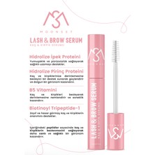 Moonset Kaş ve Kirpik Bakım Serumu - İpek Proteini - Pirinç Proteini - B5 Vitamin İçerikli 8 ml