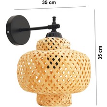 Istanbul Avize Rattan Siyah Kasalı Bohem,iskandinav,hasır Aplik