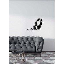 Artroya - Ritmi Hisset Metal Duvar Müzik  Tablosu - Ev Ofis Dekorasyonu - 35 X 41 - Cm - Siyah - Müzık-082