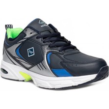 Best Of 522-24 Deri Erkek Sneaker Lacivert Saks