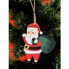 Yılbaşı Ağaç Süsü Ahşap Çuvallı Noel Baba