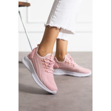 Pembe  Buz Unisex Yıkanabilir Rahat Hava Alabilen Kokusuz Triko Spor Ayakkabı Sneaker 015