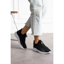 EN7 Siyah Beyaz Unisex Yıkanabilir Rahat Hava Alabilen Kokusuz Triko Spor Ayakkabı Sneaker 015