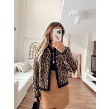 Modaens'ten  Leopar Desen Yumoş Hırka