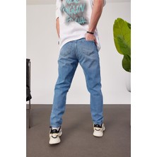 5101 Dizi Yırtık Slim Mavi Jean