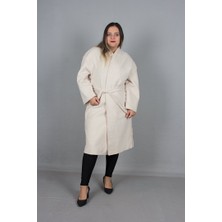 Truva Xxl Büyük Beden Kadın Giyim Oversize Kaşe Kaban