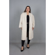 Truva Xxl Büyük Beden Kadın Giyim Oversize Kaşe Kaban