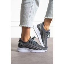 Füme Buz Unisex Yıkanabilir Rahat Hava Alabilen Kokusuz Triko Spor Ayakkabı Sneaker 015