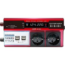 Go İthalat 12V 2000W Araç ve Güneş Enerjisi Uyumlu Modifiye Sinus Inverter Çift USB Çift Priz ve Çakmaklıklı (4738)