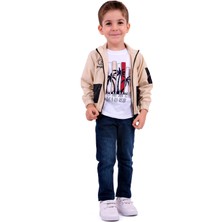 Chi-Vo Erkek Çocuk Ceket (Mont) Pantolon ve T-Shirt Takımı