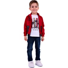Chi-Vo Erkek Çocuk Ceket (Mont) Pantolon ve T-Shirt Takımı