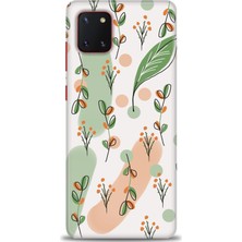 Samsung Galaxy A81 / Note 10 Lite Kılıf Hd Baskılı - Flower Pattern + 9h Nano Ekran Koruyucu