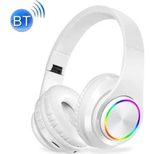 MerciTech B39 Bluetooth Kulaklık Kablosuz Kulaküstü Işıklı Katlanabilir Mikrofonlu Fm-Aux-Sd