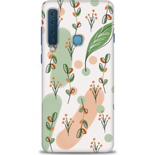 Samsung Galaxy A9 2018 Kılıf Hd Baskılı - Flower Pattern + 9h Nano Ekran Koruyucu