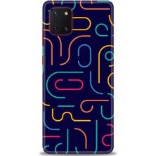 Samsung Galaxy A81 / Note 10 Lite Kılıf Hd Baskılı - Renkli Çubuklar + 9h Nano Ekran Koruyucu