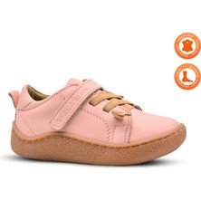 Kids A More Nicolo Lastikli Deri Kız Çocuk Ayakkabı Pudra Düz Taban Günlük Kullanım İçin