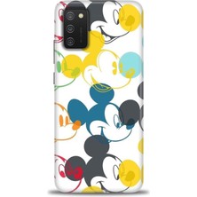 Samsung Galaxy A03S Kılıf Hd Baskılı - Renkli Mickey Mouse + 9h Nano Ekran Koruyucu