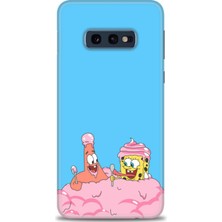 Samsung Galaxy S10E Kılıf Hd Baskılı - Spongebob + 9h Nano Ekran Koruyucu