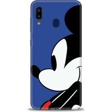 Samsung Galaxy A20 Kılıf Hd Baskılı - Micky Mouse + 9h Nano Ekran Koruyucu