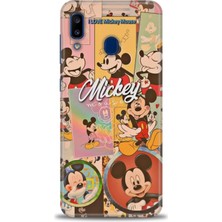 Samsung Galaxy A30 Kılıf Hd Baskılı - I Love Mickey + 9h Nano Ekran Koruyucu