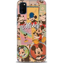 Samsung Galaxy M30S Kılıf Hd Baskılı - I Love Mickey + 9h Nano Ekran Koruyucu