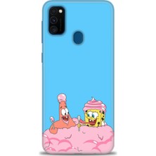 Samsung Galaxy M30S Kılıf Hd Baskılı - Spongebob + 9h Nano Ekran Koruyucu