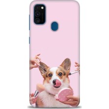 Samsung Galaxy M30S Kılıf Hd Baskılı - Sevimli Köpek + 9h Nano Ekran Koruyucu