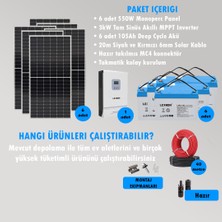 Cks Enerji 3 kW Hazır Solar Bağ Evi Paketi Kolay Kurulum - Maksimum Paket