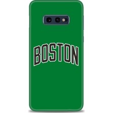 Samsung Galaxy S10E Kılıf Hd Baskılı - Boston Yeşil + 9h Nano Ekran Koruyucu