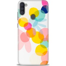 Samsung Galaxy A11 Kılıf Hd Baskılı - Color Flowers + 9h Nano Ekran Koruyucu