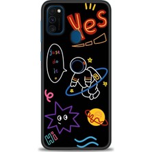 Samsung Galaxy M21 Kılıf Hd Baskılı - Yes + 9h Nano Ekran Koruyucu