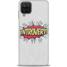 Samsung Galaxy M12 Kılıf Hd Baskılı - Introvert! + 9h Nano Ekran Koruyucu