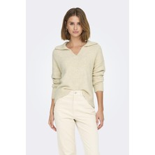 Only Onlmaggıe Lıfe Ls Splıt Neck cc Knt Beyaz 15324310