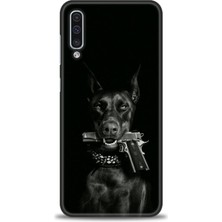 Samsung Galaxy A50S Kılıf Hd Baskılı - Tabanca ve Köpek + 9h Nano Ekran Koruyucu