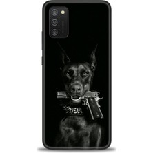 Samsung Galaxy A03S Kılıf Hd Baskılı - Tabanca ve Köpek + 9h Nano Ekran Koruyucu