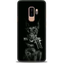 Samsung Galaxy S9 Plus Kılıf Hd Baskılı - Tabanca ve Köpek + 9h Nano Ekran Koruyucu