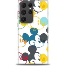 Samsung Galaxy S23 Ultra Kılıf Hd Baskılı - Renkli Mickey Mouse + 9h Nano Ekran Koruyucu