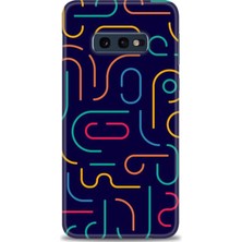 Samsung Galaxy S10E Kılıf Hd Baskılı - Renkli Çubuklar + 9h Nano Ekran Koruyucu