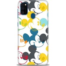 Samsung Galaxy M21 Kılıf Hd Baskılı - Renkli Mickey Mouse + 9h Nano Ekran Koruyucu