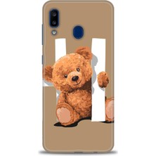 Samsung Galaxy A20 Kılıf Hd Baskılı - Teddy Hı + 9h Nano Ekran Koruyucu